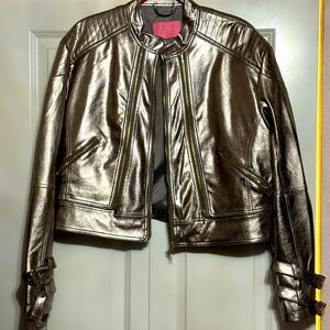 Azalea Wang Vegan Leather Moto Jacket